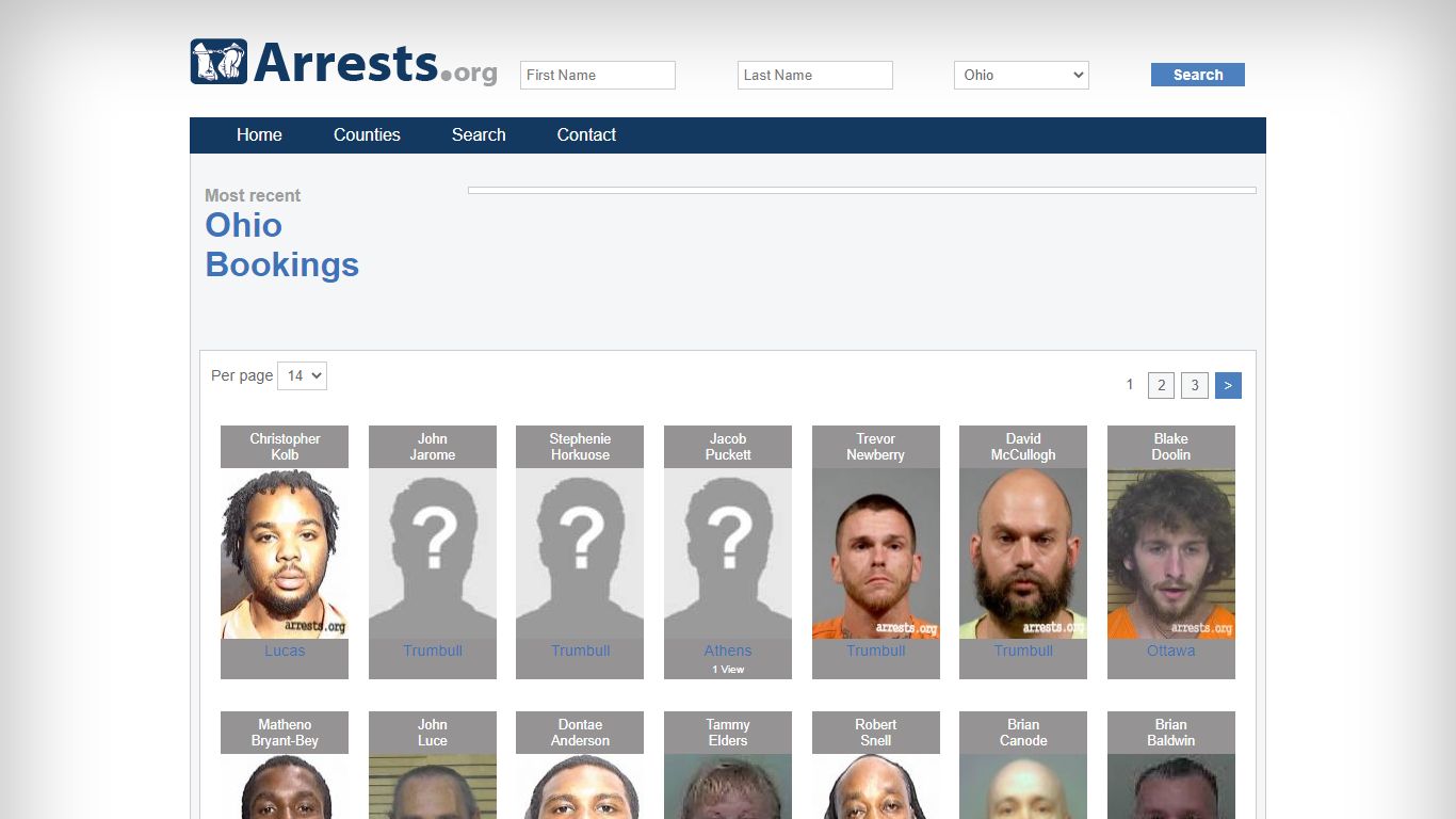 Ohio Arrests and Inmate Search